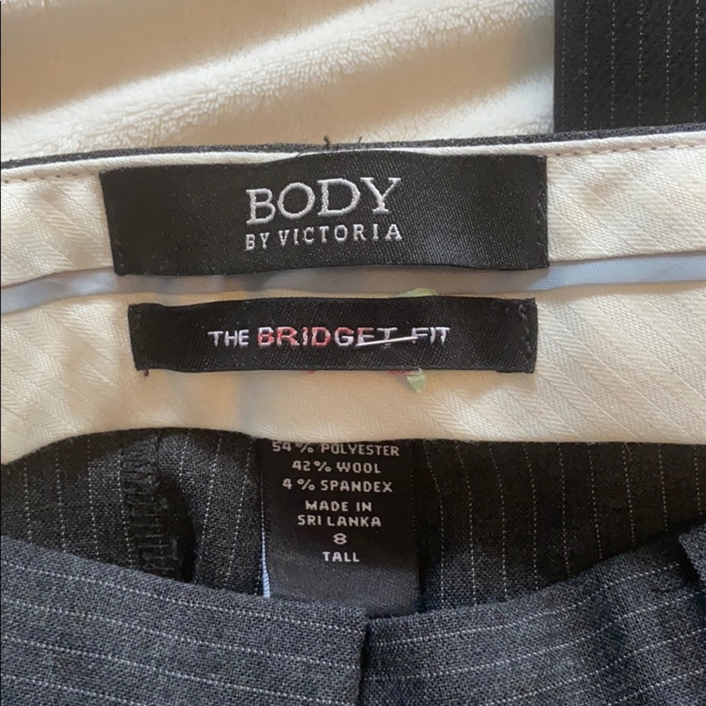 Charcoal pinstripe blazer  pants suit wool blend - Picture 6 of 12